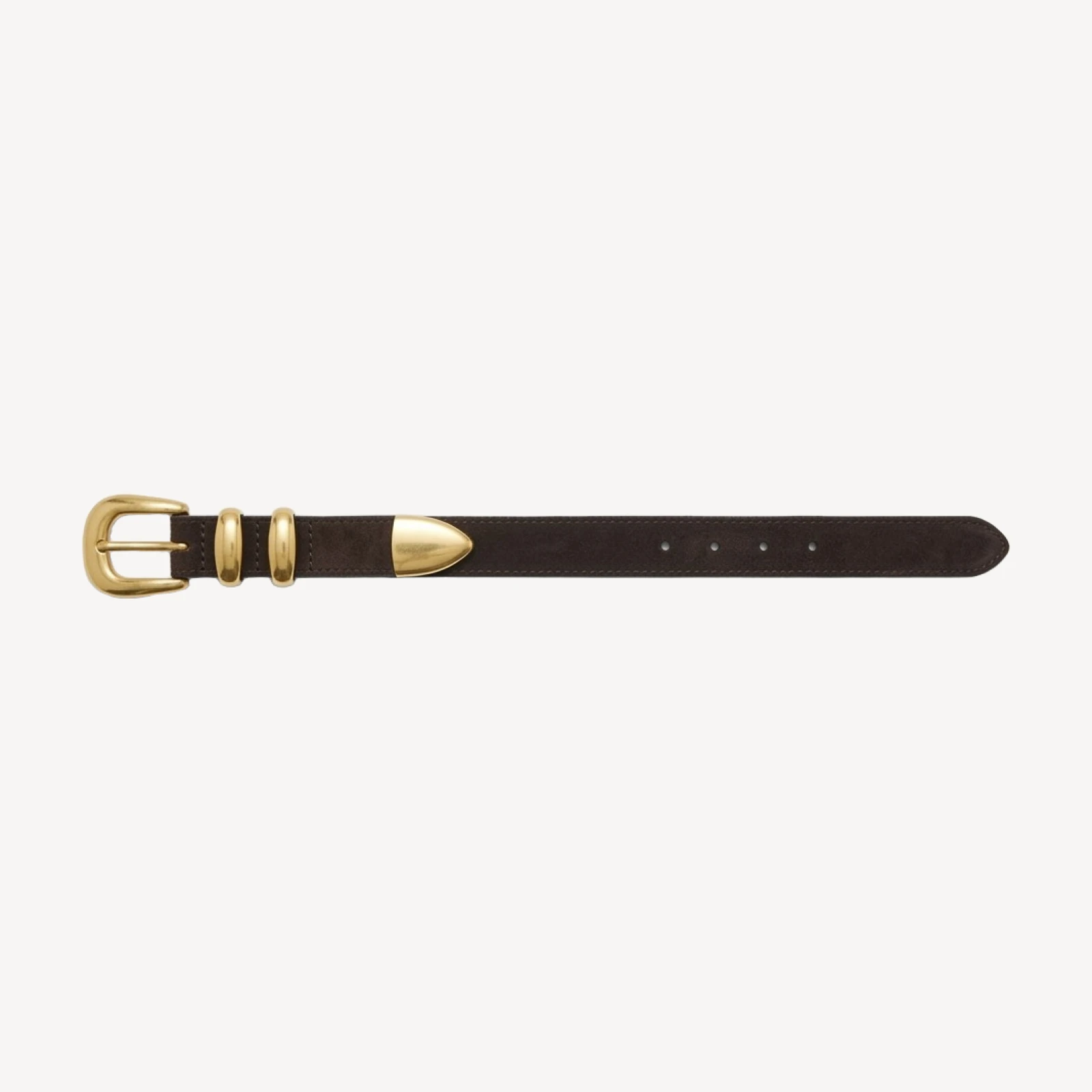 Legendary Solid Brass Belt - Suede Leather