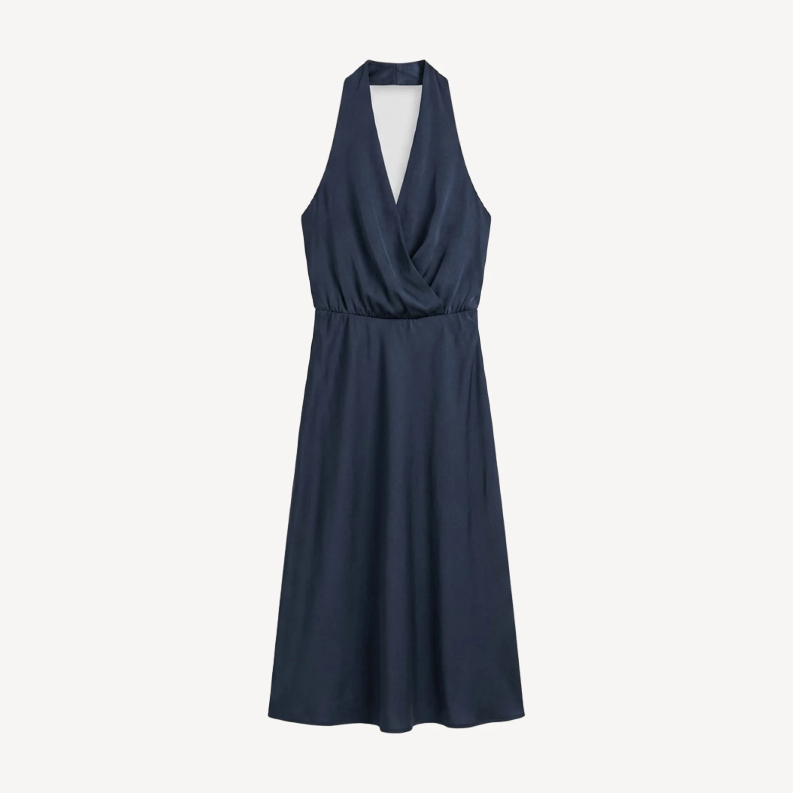 Sprig Satin Halter Dress