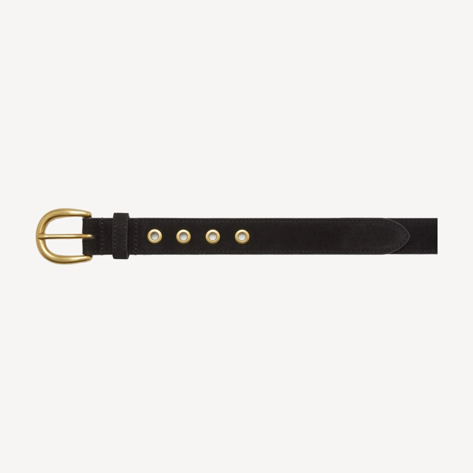 Dominion Solid Brass Suede Belt