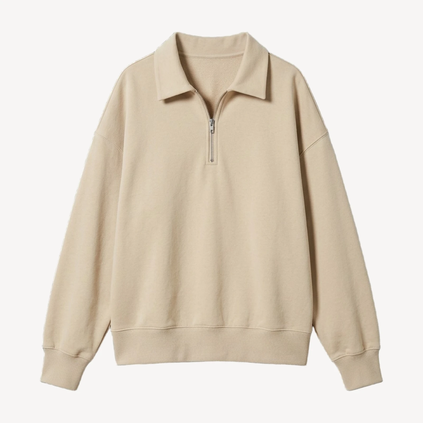 Terry Sweatfleece Mega Polo Sweatshirt