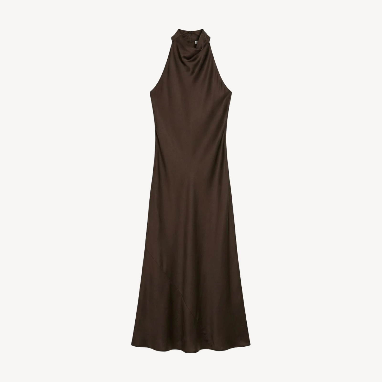 Audience Satin Full Halter Dress