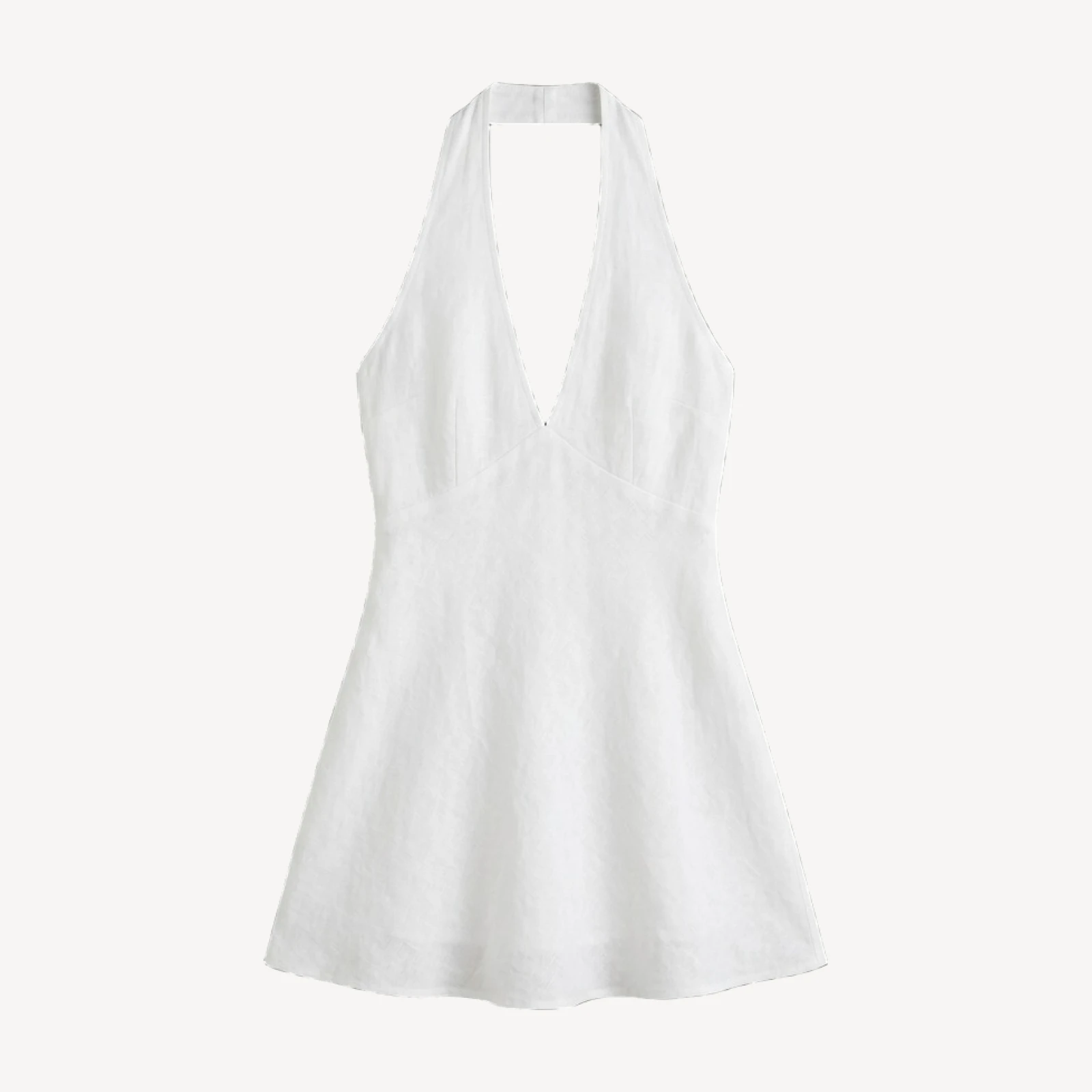 Nightscape Linen Halter Micro Dress