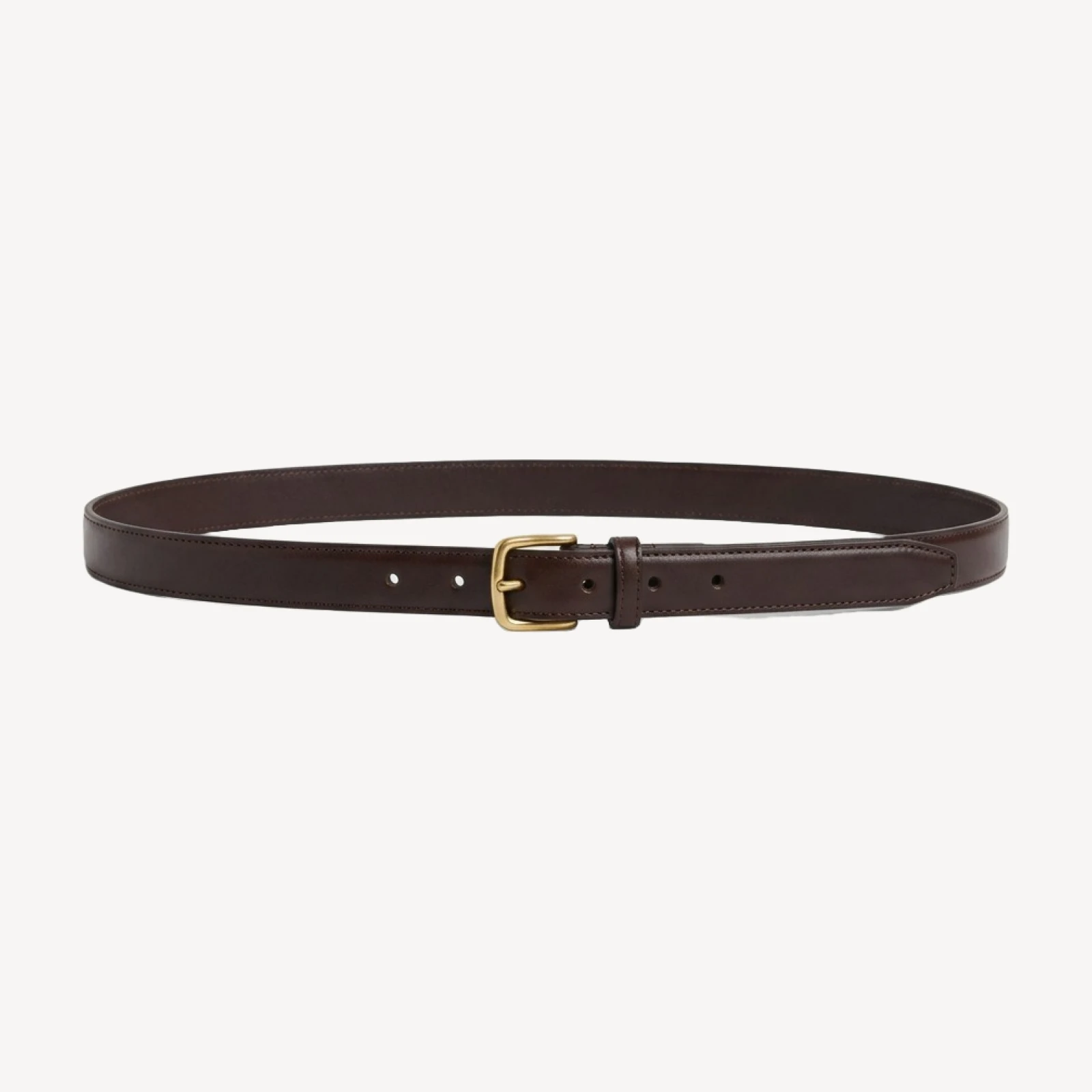 Essential Solid Brass Belt - Smooth Leather