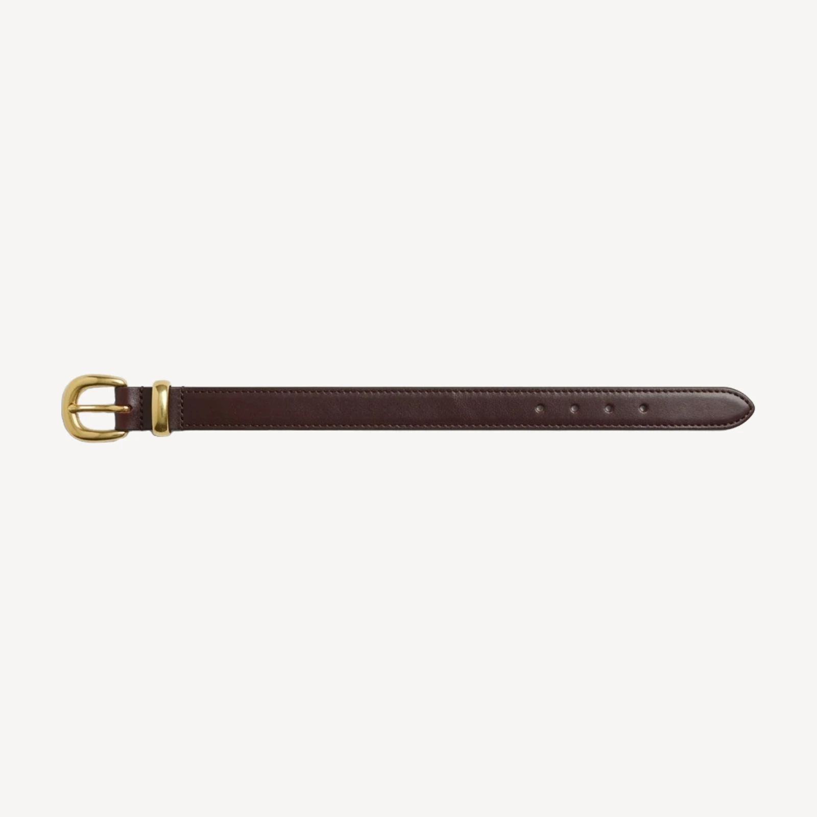 Legendary Solid Brass Slim Belt - Smooth Leather