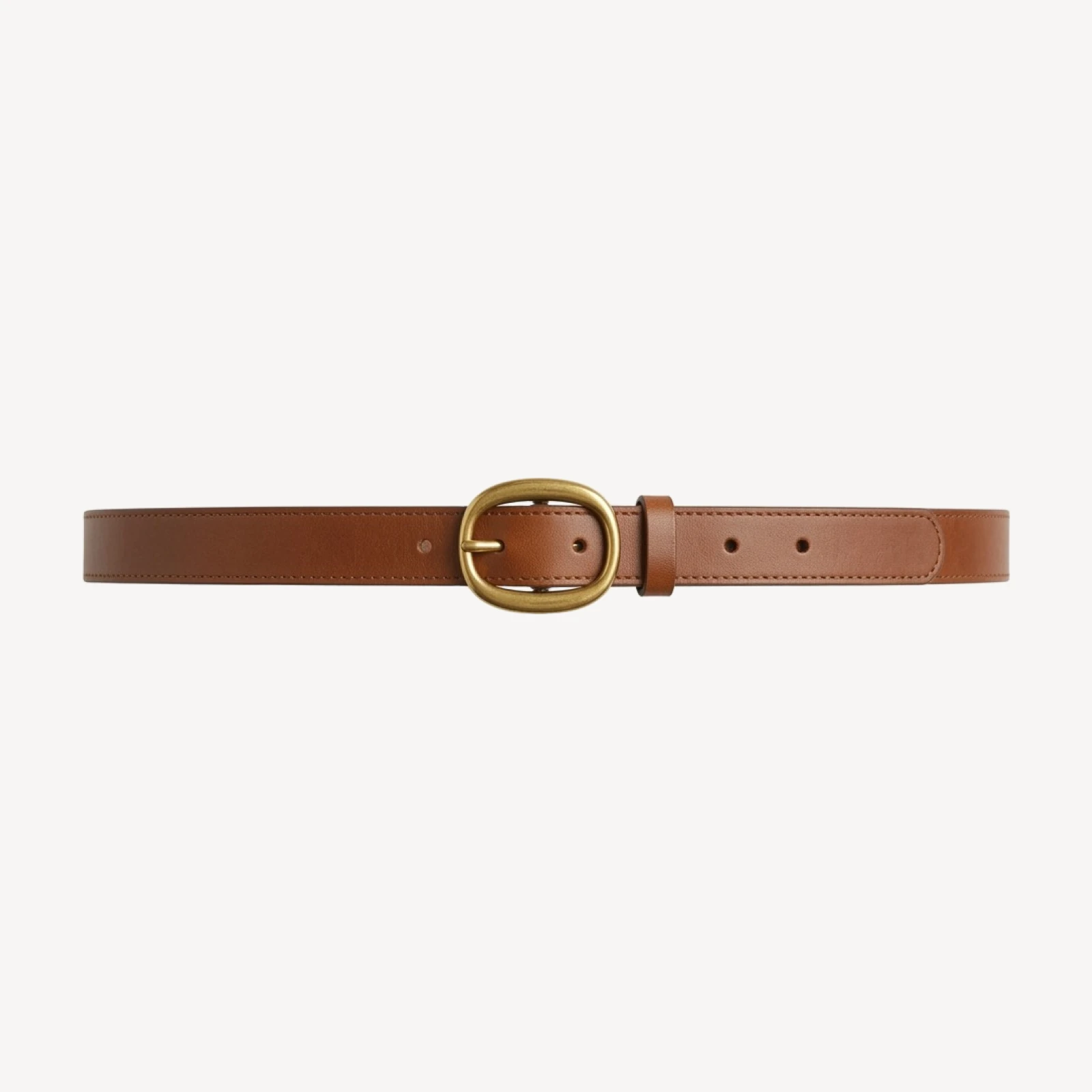 Lifetime Solid Brass Belt - Smooth Leather