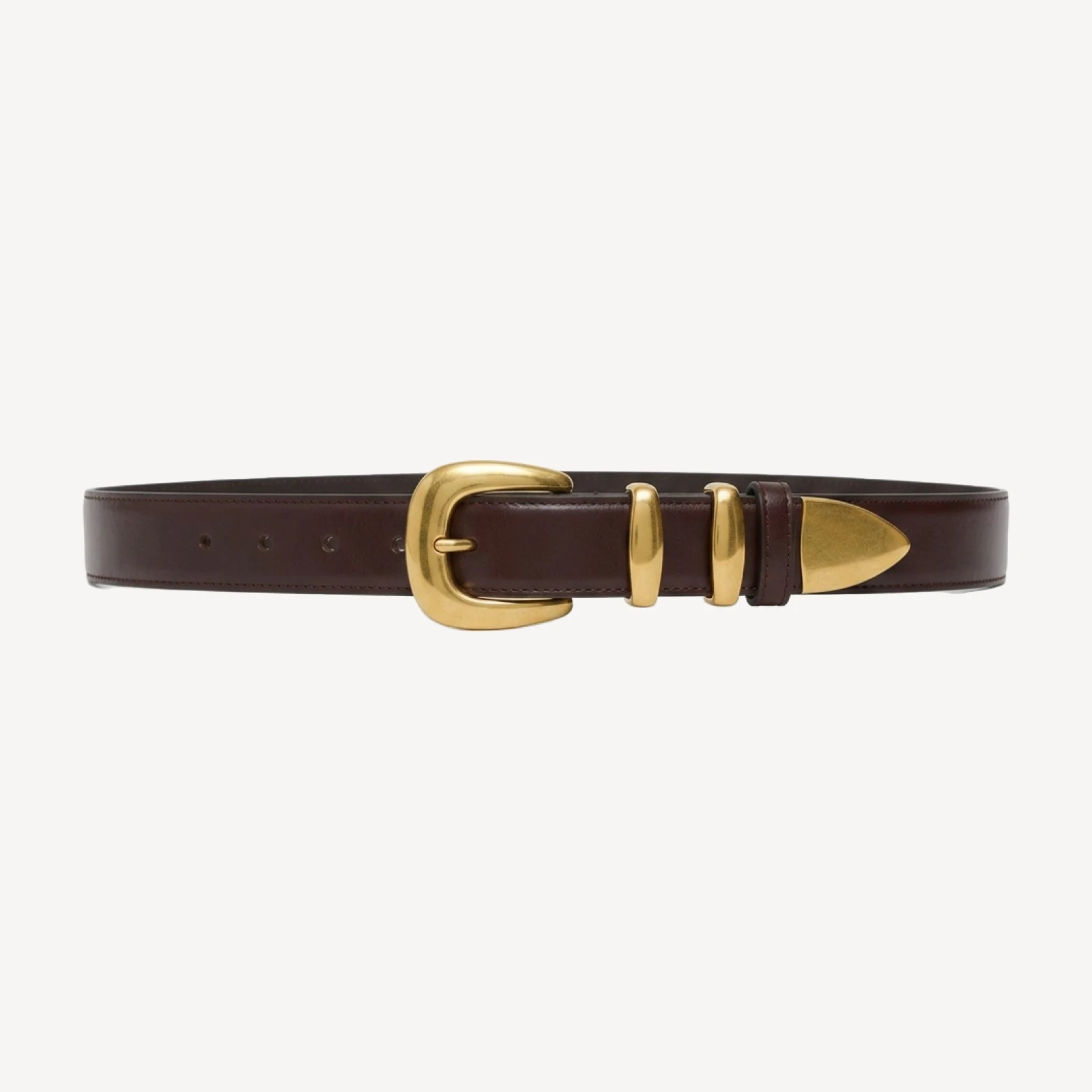 Legendary Solid Brass Wide Belt - Smooth Leather