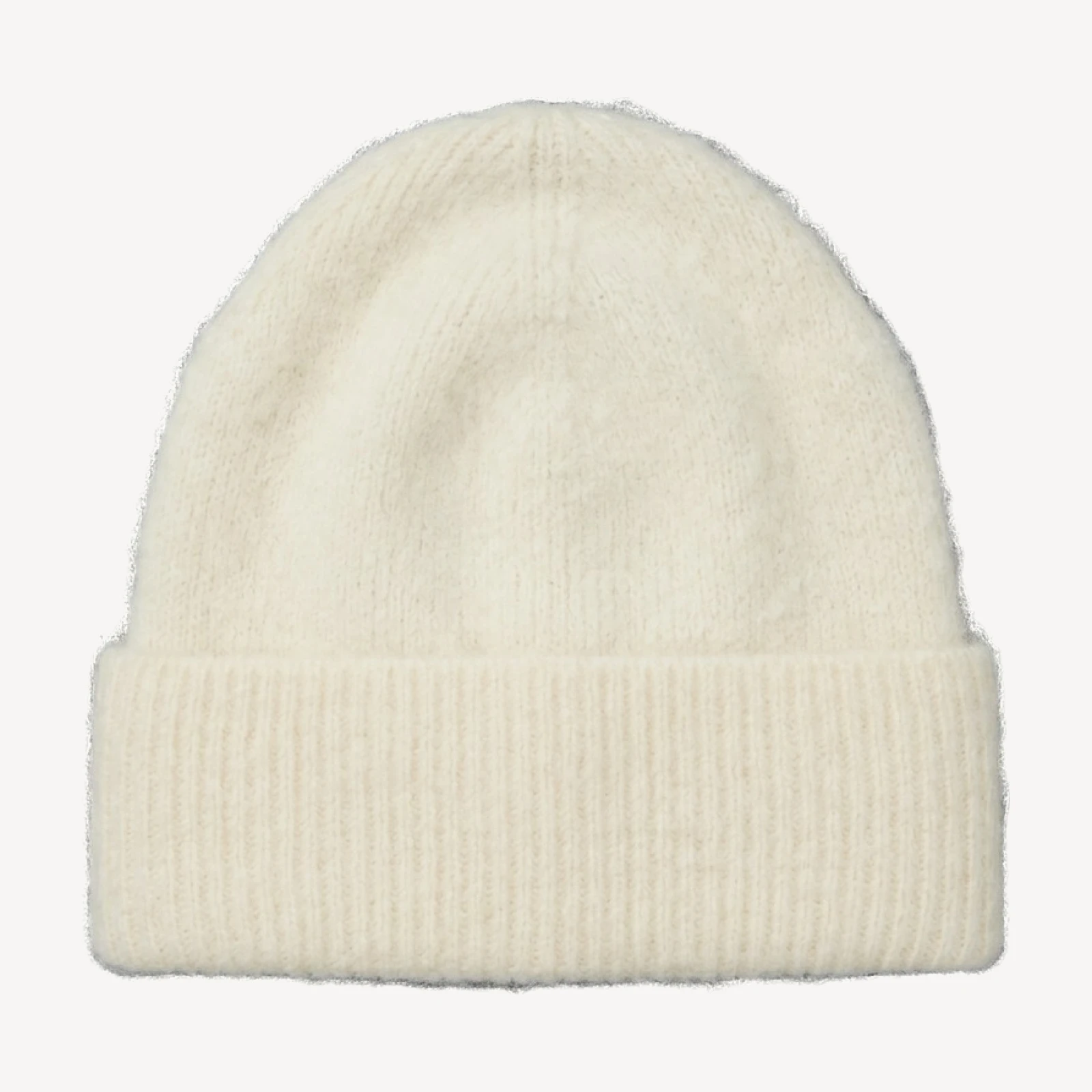 Brushed Wool Cashmere Motto Beanie