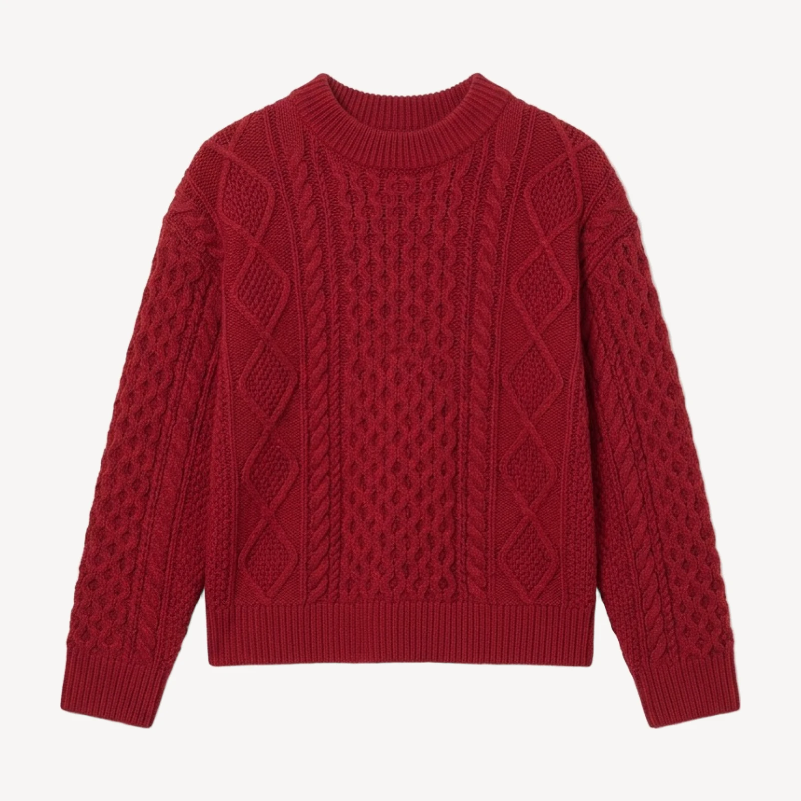 Cable Knit Merino Wool Interpret Sweater
