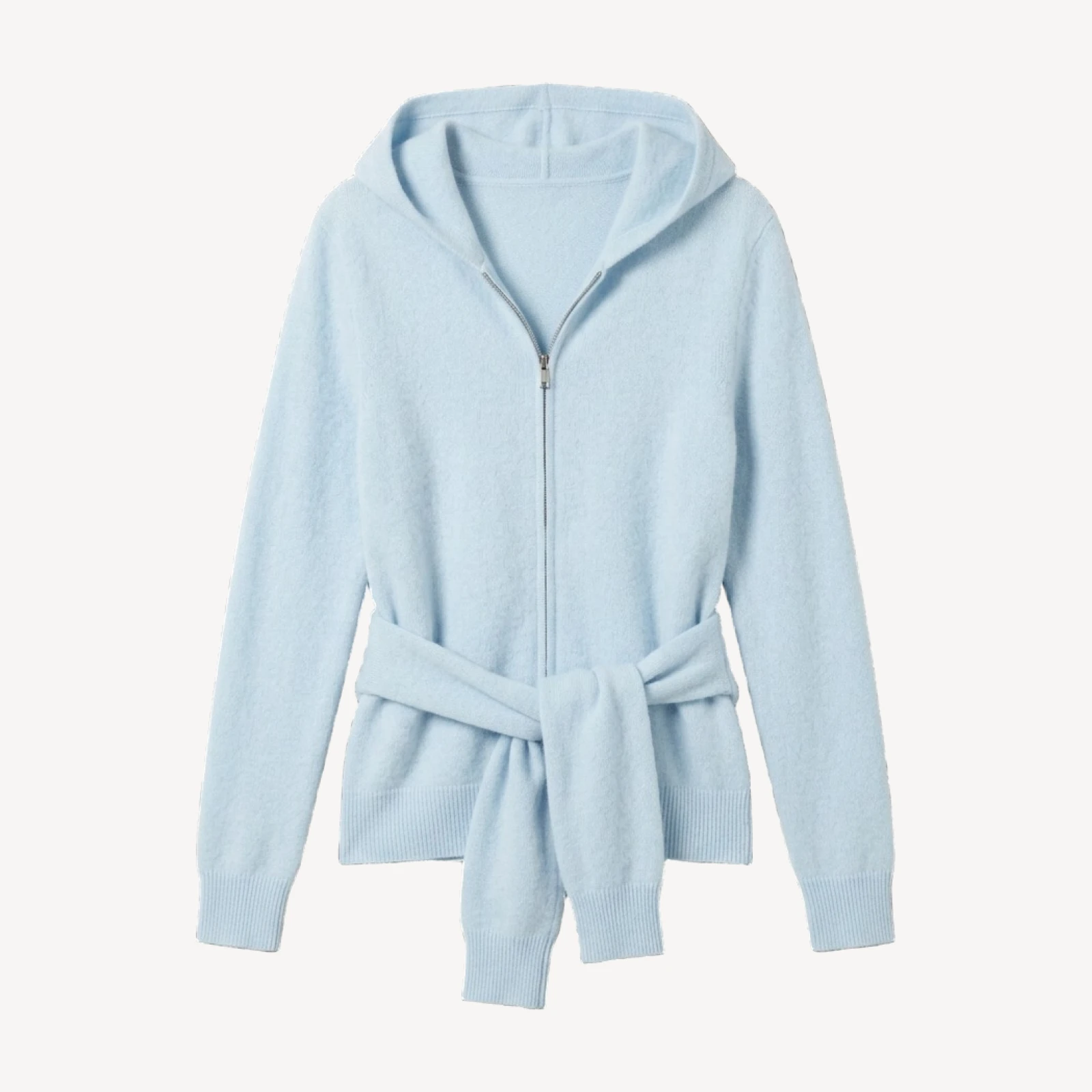 Brushed Wool Cashmere Idyllic Zip Hoodie