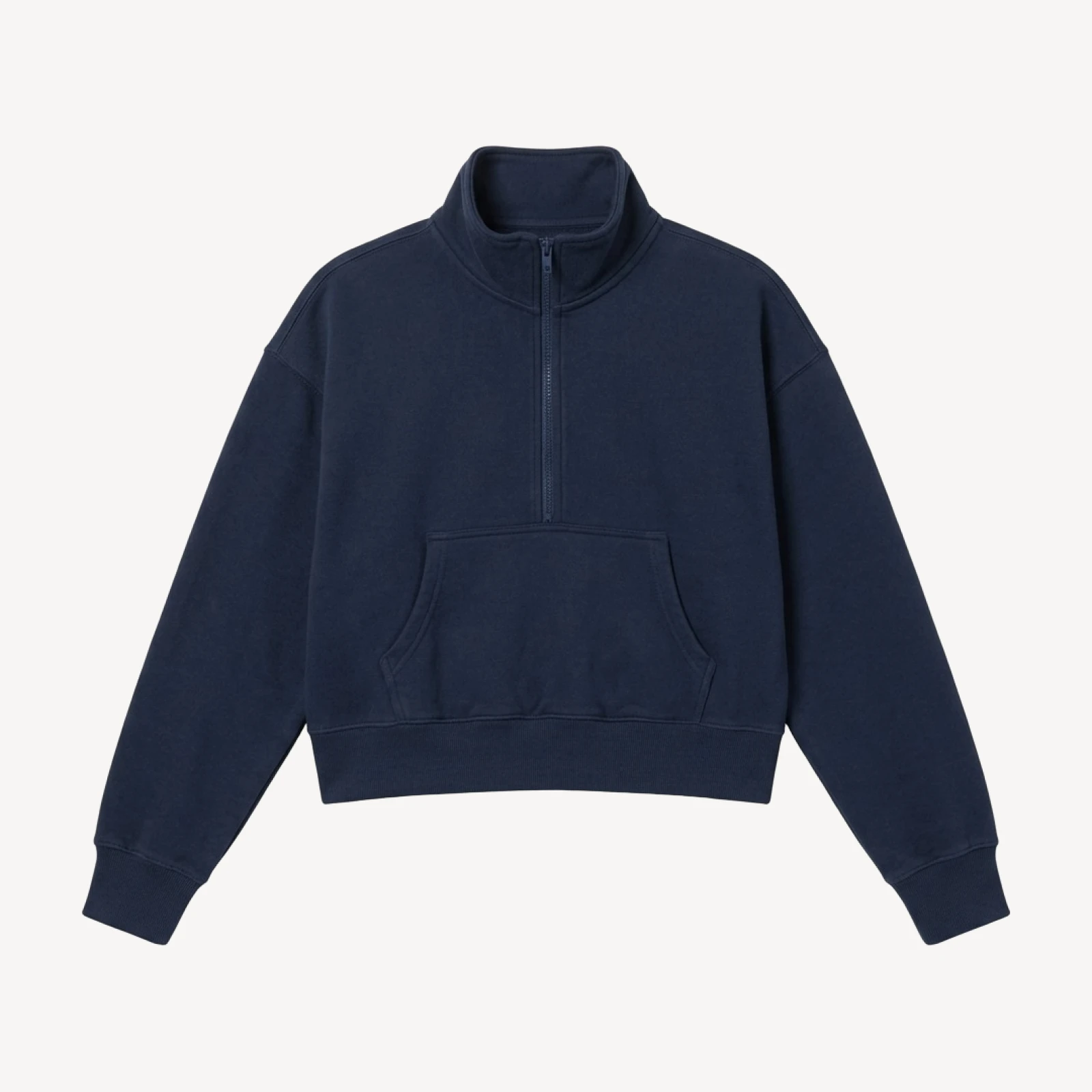 Cozy Sweatfleece Boyfriend Boxy 1/2 Zip
