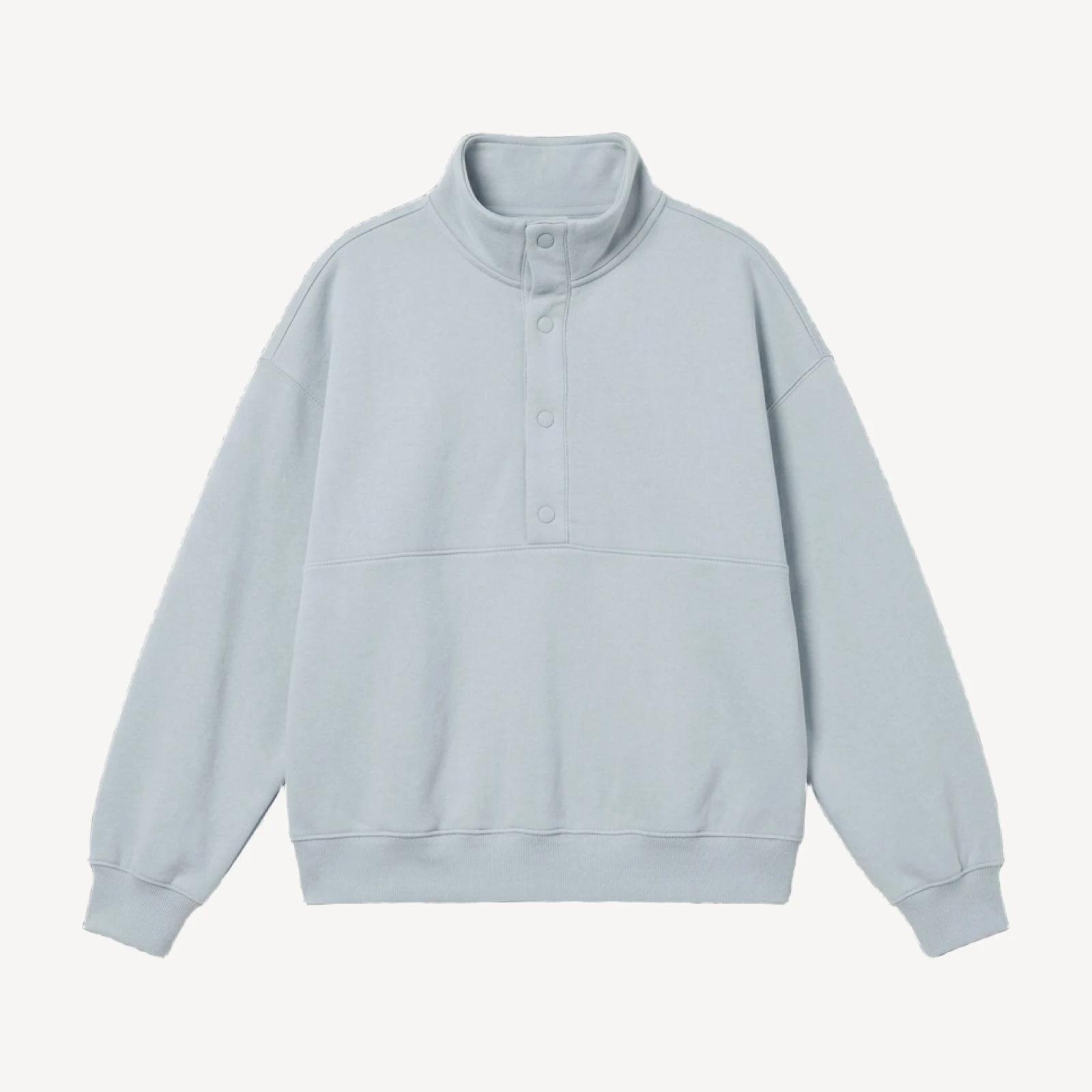 Cozy Sweatfleece Mega Snap Funnel Neck
