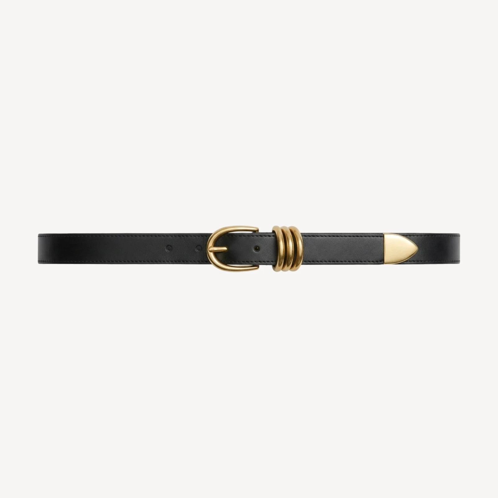 Opulence Solid Brass Belt - Smooth Leather