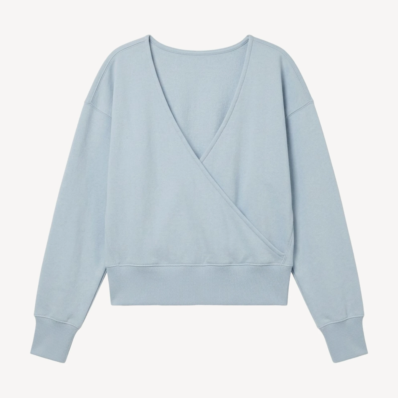 Cozy Sweatfleece Boyfriend Wrap Sweatshirt