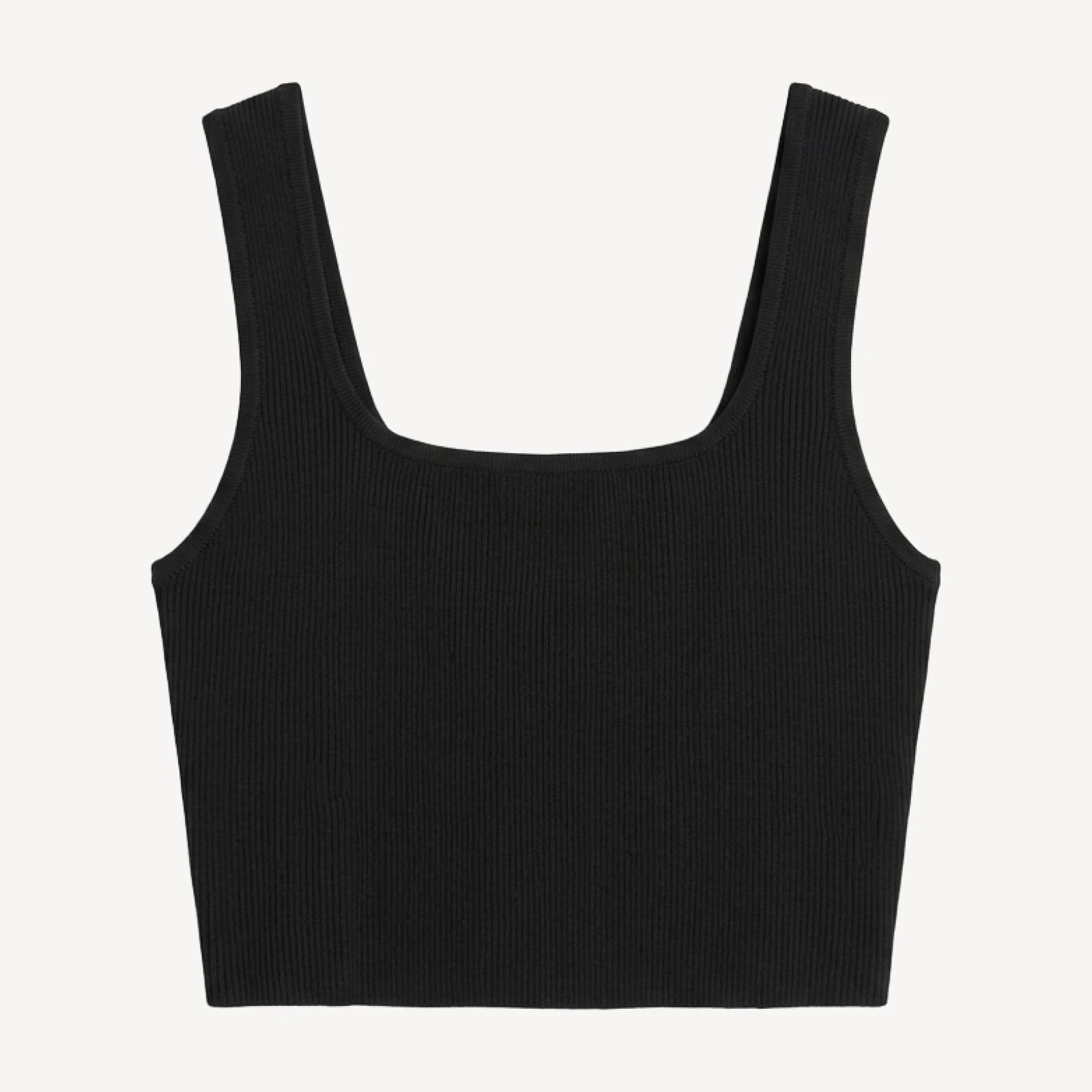 Sculpt Knit Squareneck Cropped Tank
