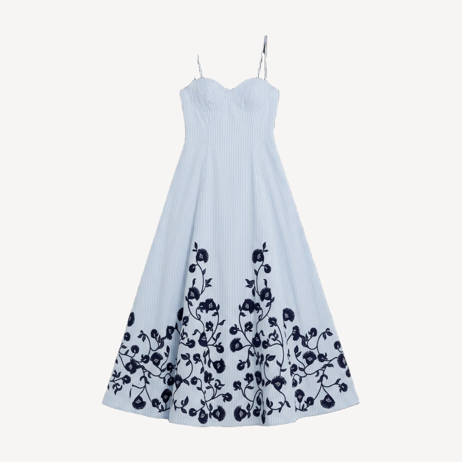 Simkhai Rudie Bustier Embroidered Floral A Line Maxi Dress