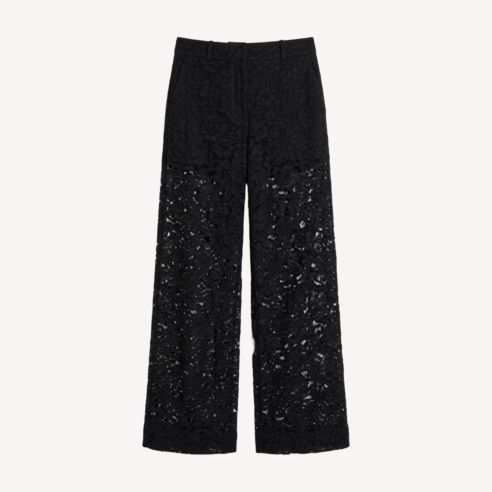 Veronica Beard Trevor Cotton Blend Lace Wide Leg Pants