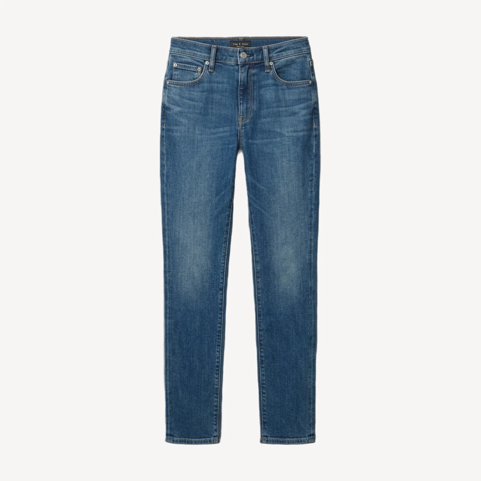 rag & bone Sutton Mid Rise Straight Cotton Stretch Jeans
