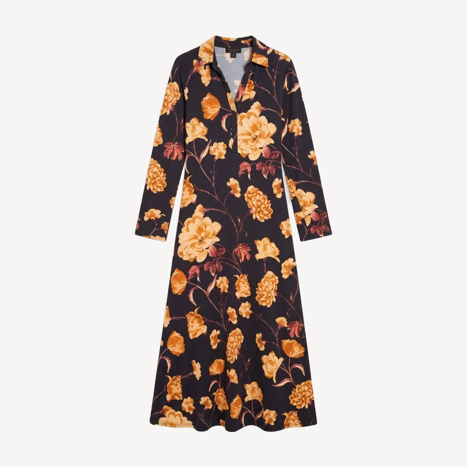 Ted Baker Taria Polo Long Sleeve Maxi Dress