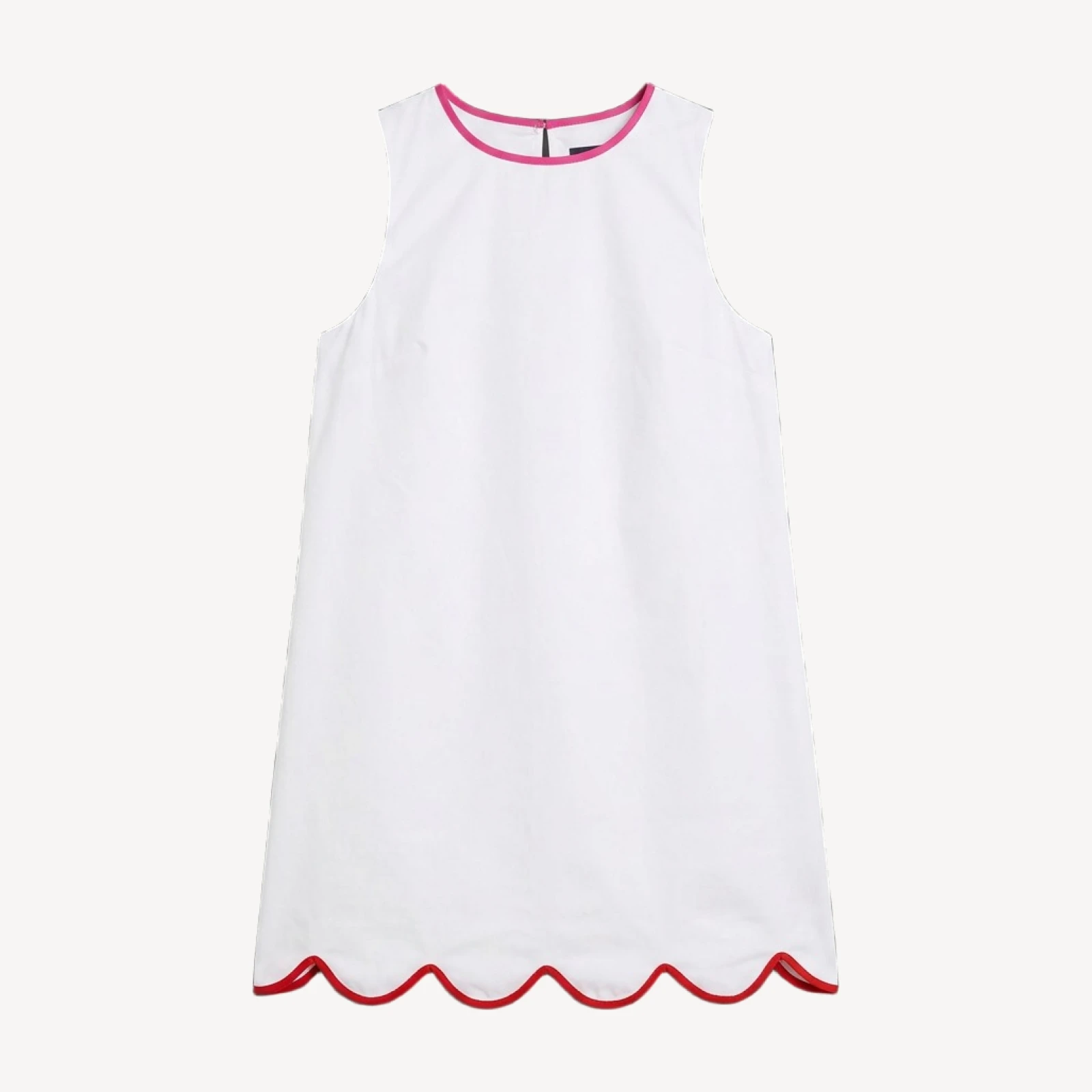 French Connection Alexis Poplin Scallop Hem Dress