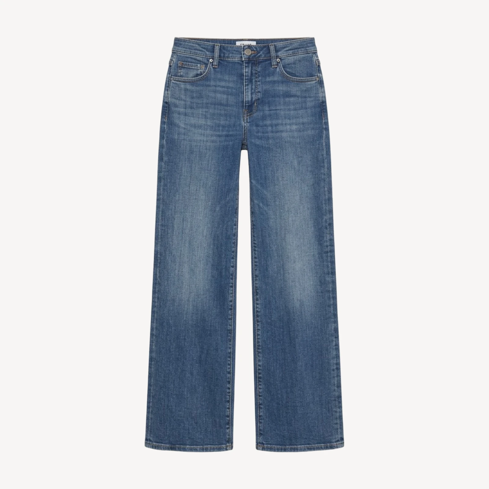 Frame Le Slim High Rise Palazzo Wide Leg Jeans in Eira