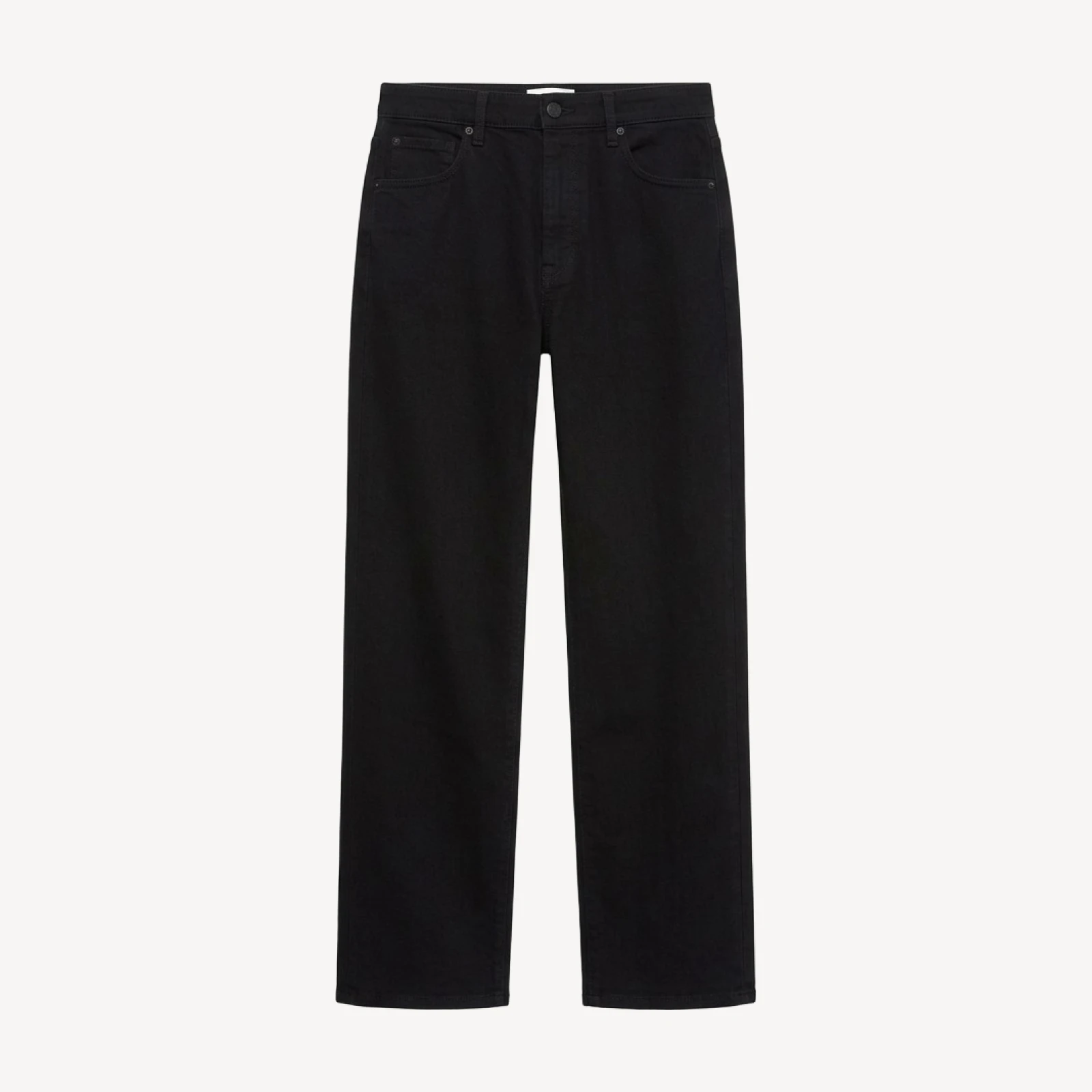 Frame The Essential High Rise Straight Jeans in Black