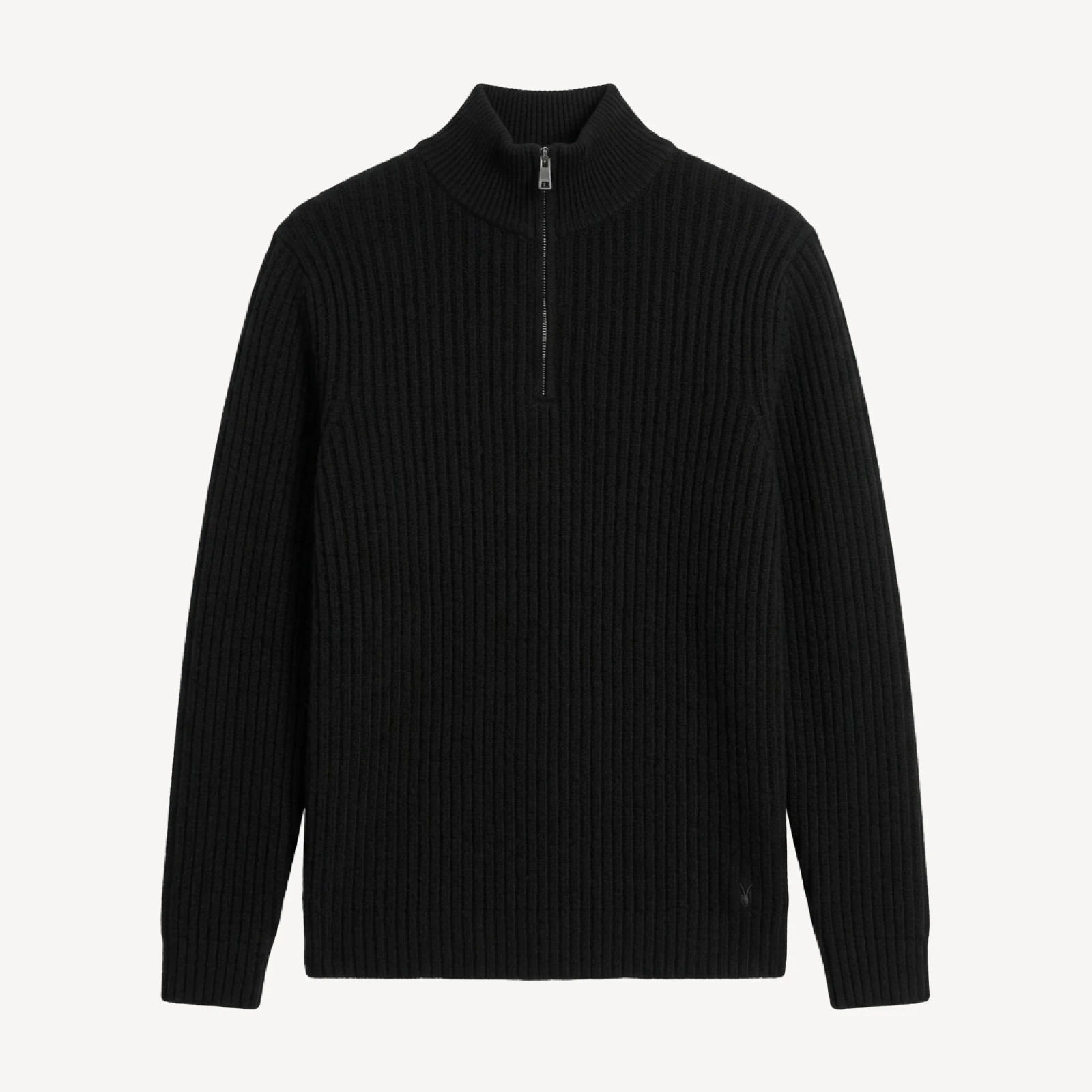 Allsaints Enzo Cashmere Ribbed Funnel Neck Sweater