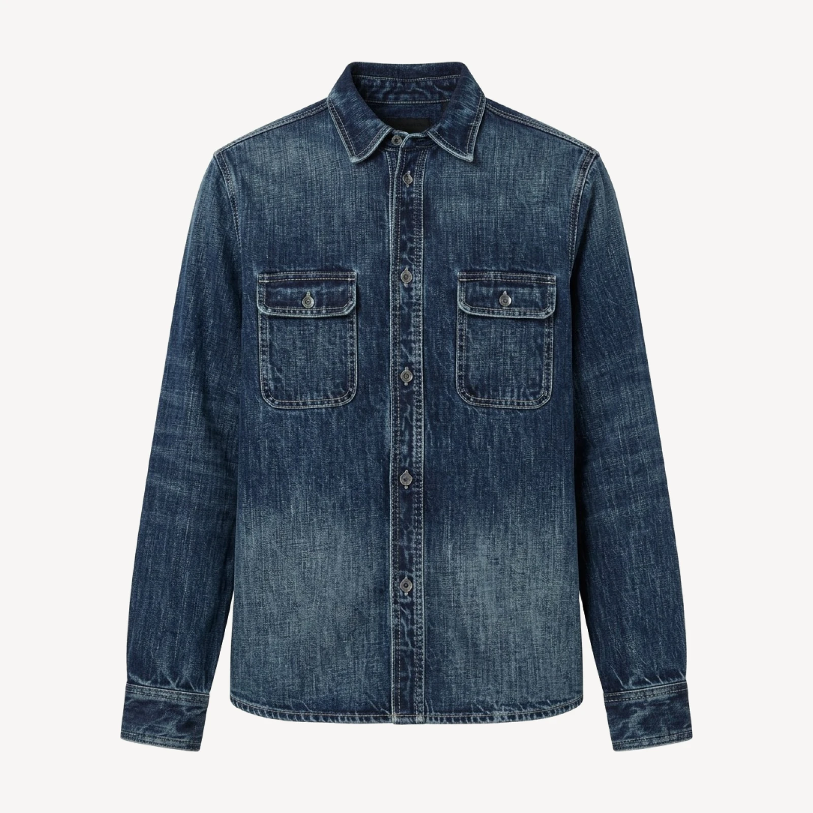 Allsaints Alton Regular Fit Denim Overshirt