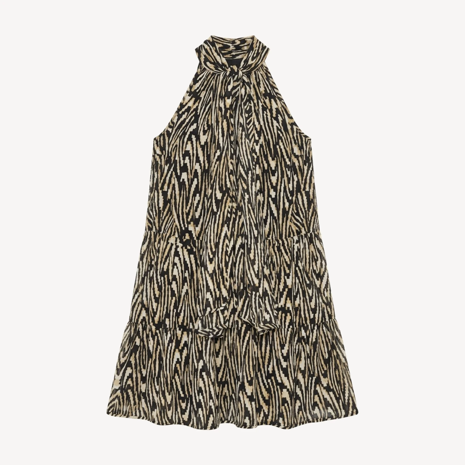 Allsaints Minna Halter Tie Neck Dress