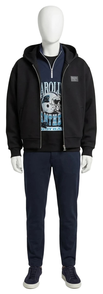The pieces of this look on a mannequin, a Rewear Reverie preview