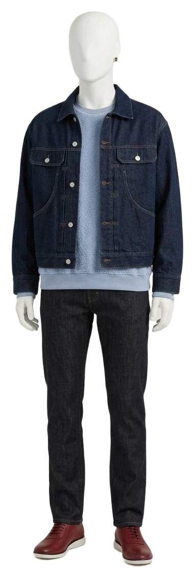 The pieces of this look on a mannequin, a Rewear Reverie preview