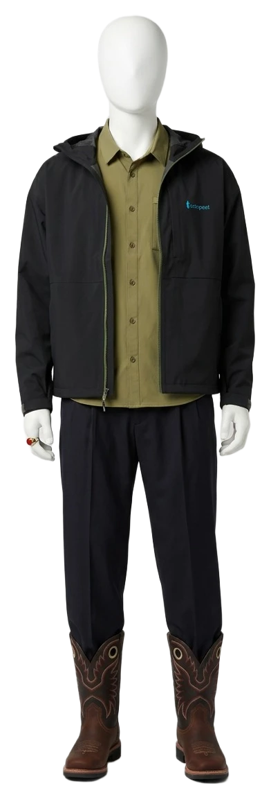 The pieces of this look on a mannequin, a Rewear Reverie preview