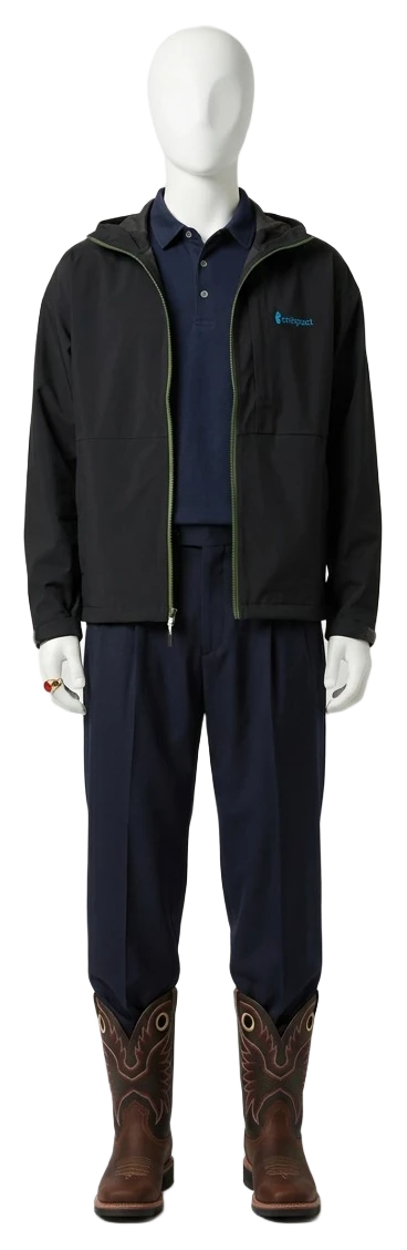 The pieces of this look on a mannequin, a Rewear Reverie preview
