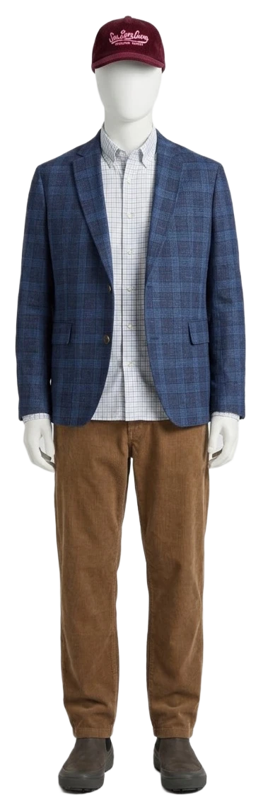 The pieces of this look on a mannequin, a Rewear Reverie preview