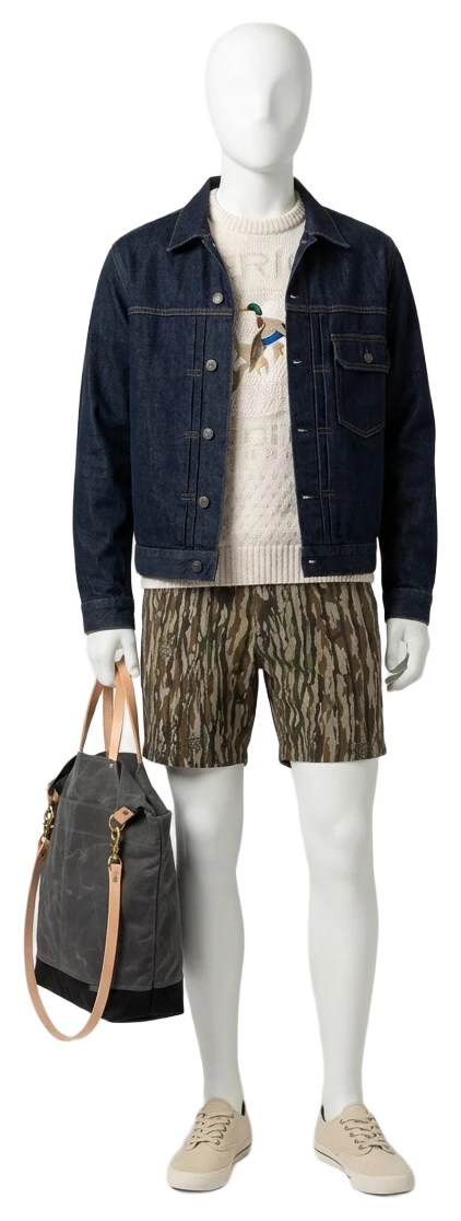The pieces of this look on a mannequin, a Rewear Reverie preview