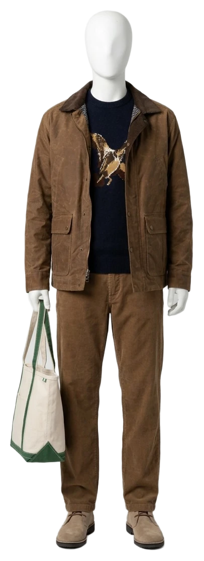 The pieces of this look on a mannequin, a Rewear Reverie preview