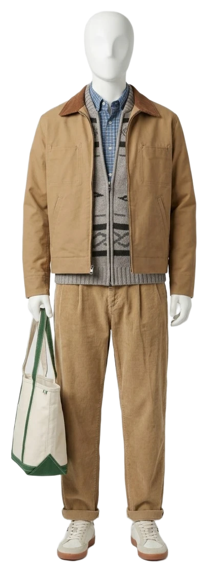 The pieces of this look on a mannequin, a Rewear Reverie preview