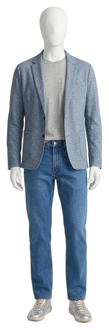 The pieces of this look on a mannequin, a Rewear Reverie preview