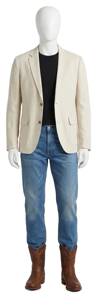 The pieces of this look on a mannequin, a Rewear Reverie preview