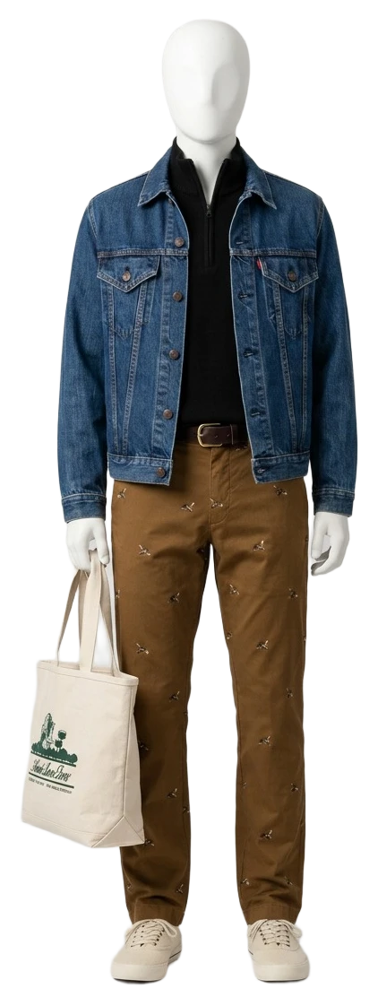 The pieces of this look on a mannequin, a Rewear Reverie preview