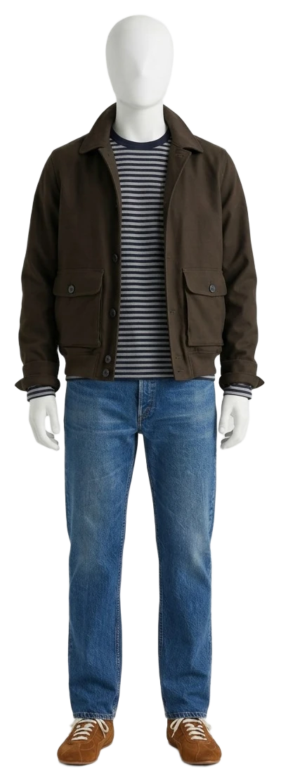 The pieces of this look on a mannequin, a Rewear Reverie preview