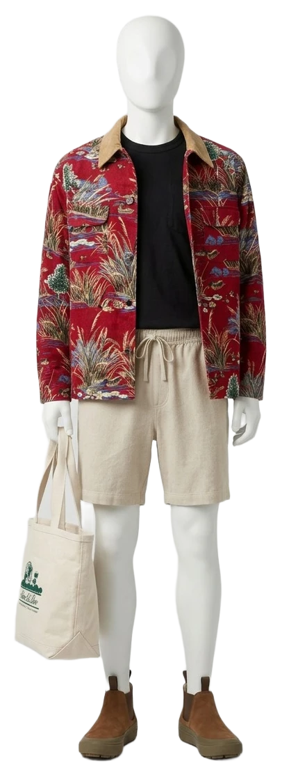 The pieces of this look on a mannequin, a Rewear Reverie preview