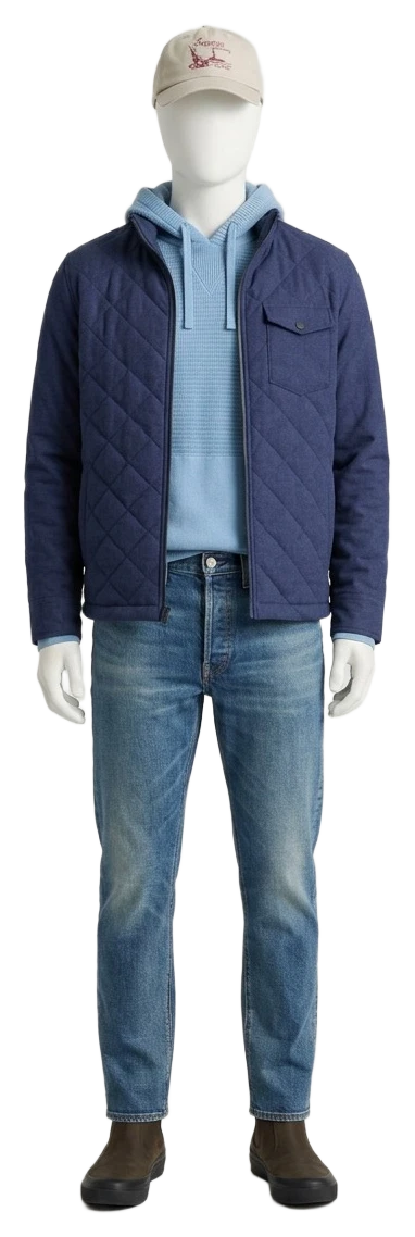 The pieces of this look on a mannequin, a Rewear Reverie preview