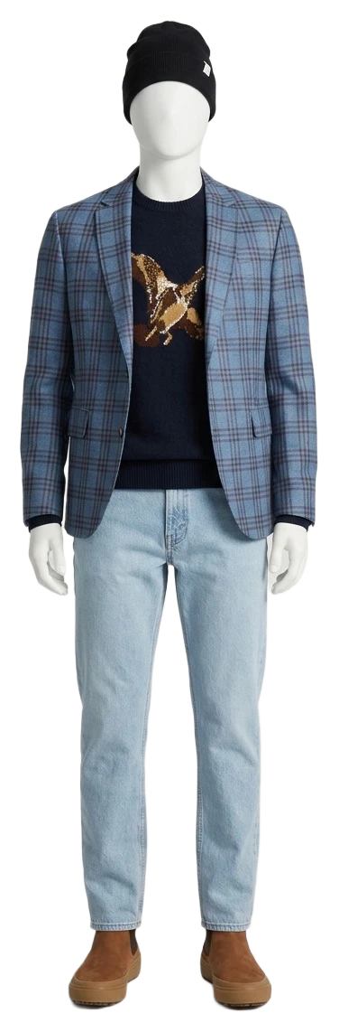 The pieces of this look on a mannequin, a Rewear Reverie preview