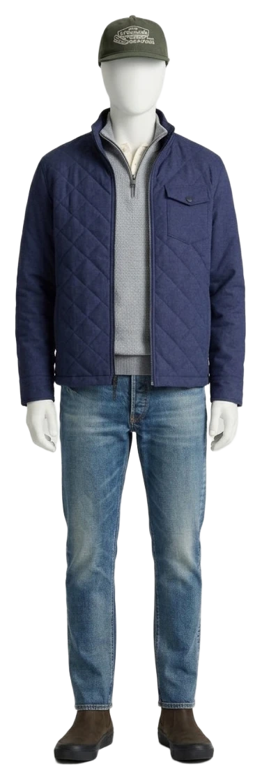 The pieces of this look on a mannequin, a Rewear Reverie preview