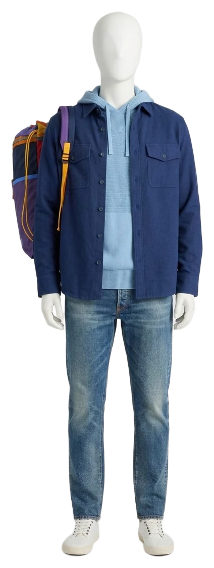 The pieces of this look on a mannequin, a Rewear Reverie preview