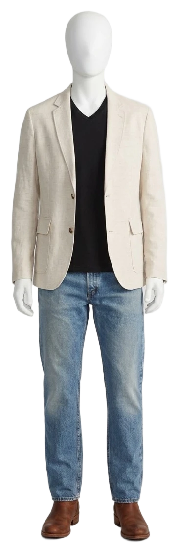 The pieces of this look on a mannequin, a Rewear Reverie preview