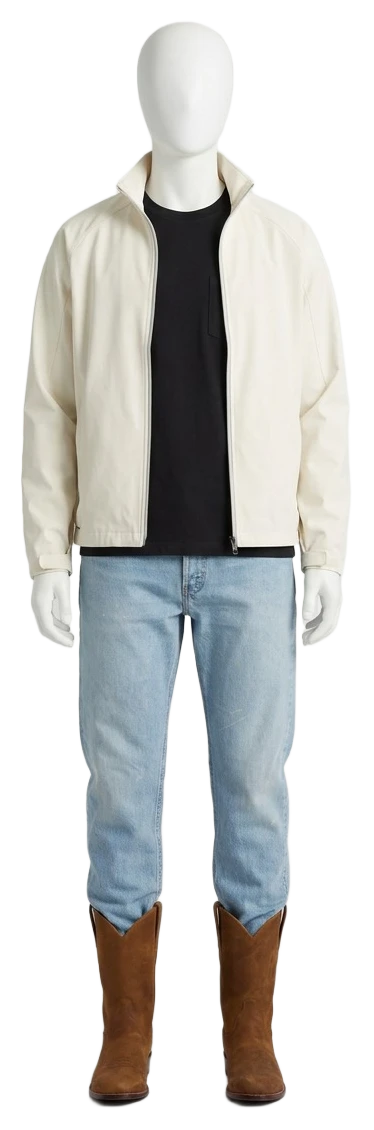 The pieces of this look on a mannequin, a Rewear Reverie preview