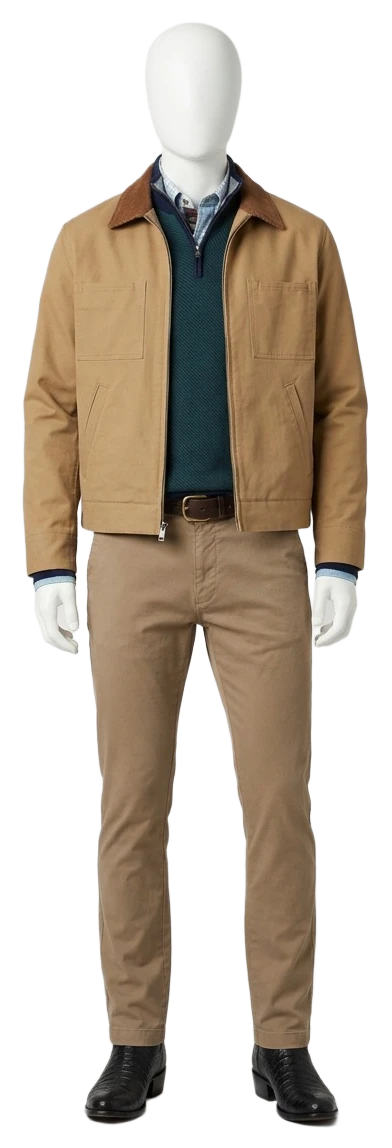 The pieces of this look on a mannequin, a Rewear Reverie preview