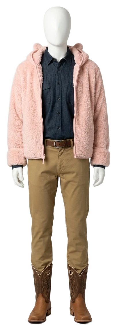 The pieces of this look on a mannequin, a Rewear Reverie preview