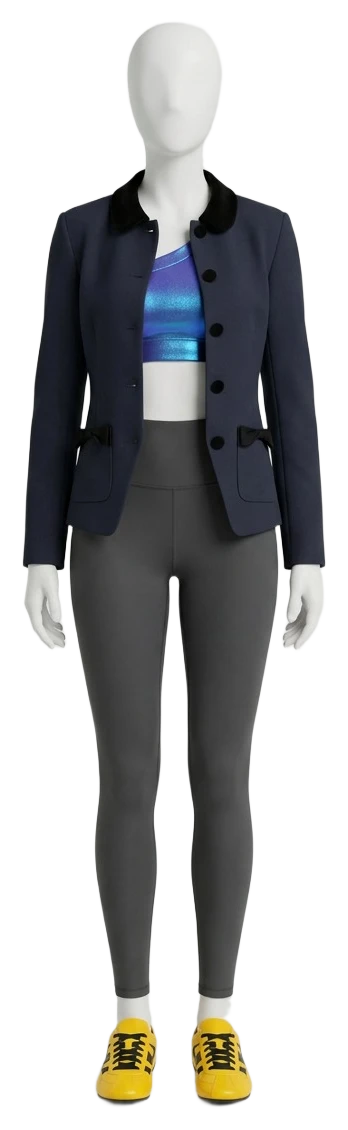 The pieces of this look on a mannequin, a Rewear Reverie preview